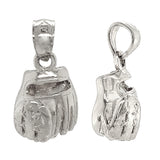 14k Yellow White or Rose Gold Baseball Gloves Charm Pendant 2.8 grams