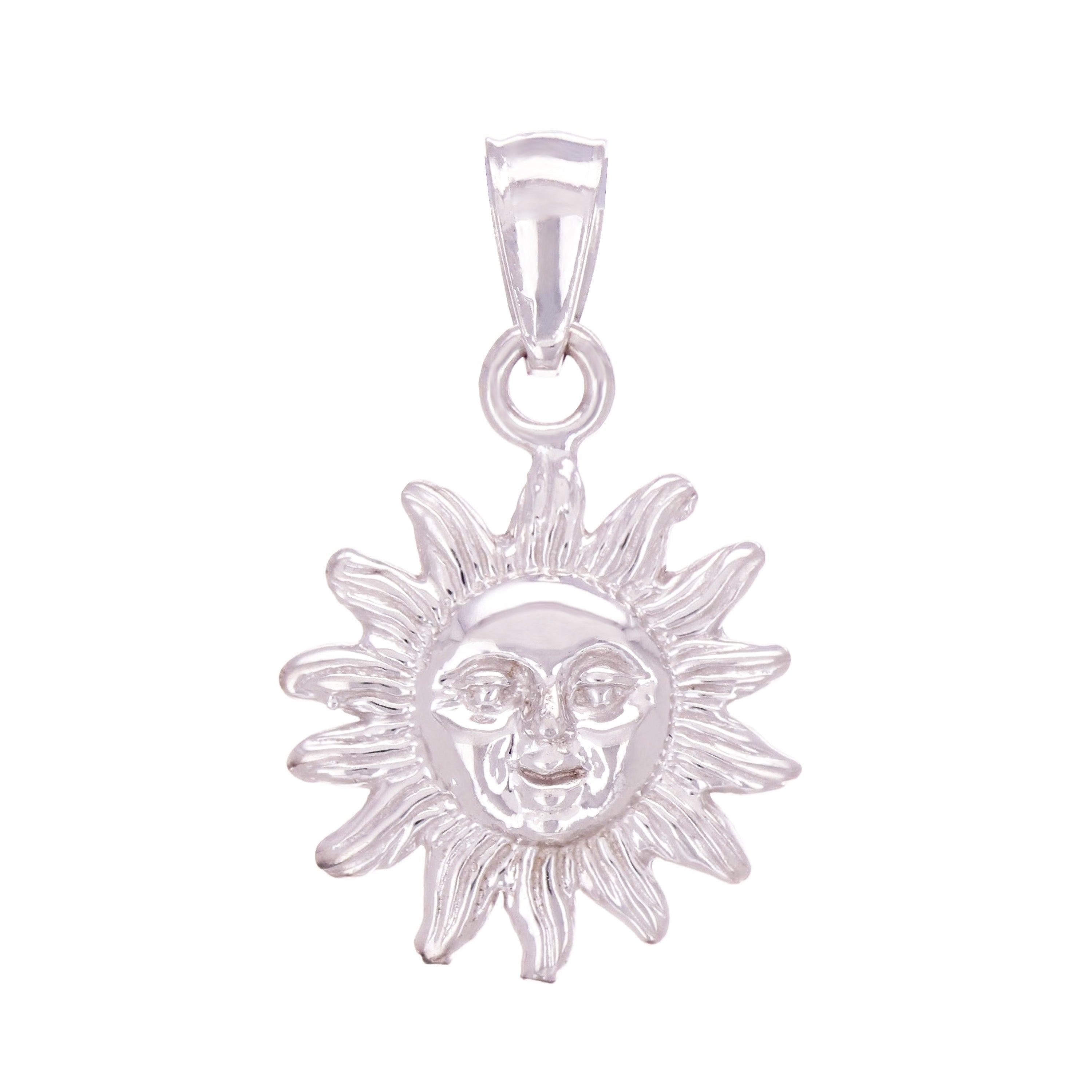 14k Yellow or White Gold Sun Charm Pendant 2.5 grams