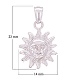14k Yellow or White Gold Sun Charm Pendant 2.5 grams