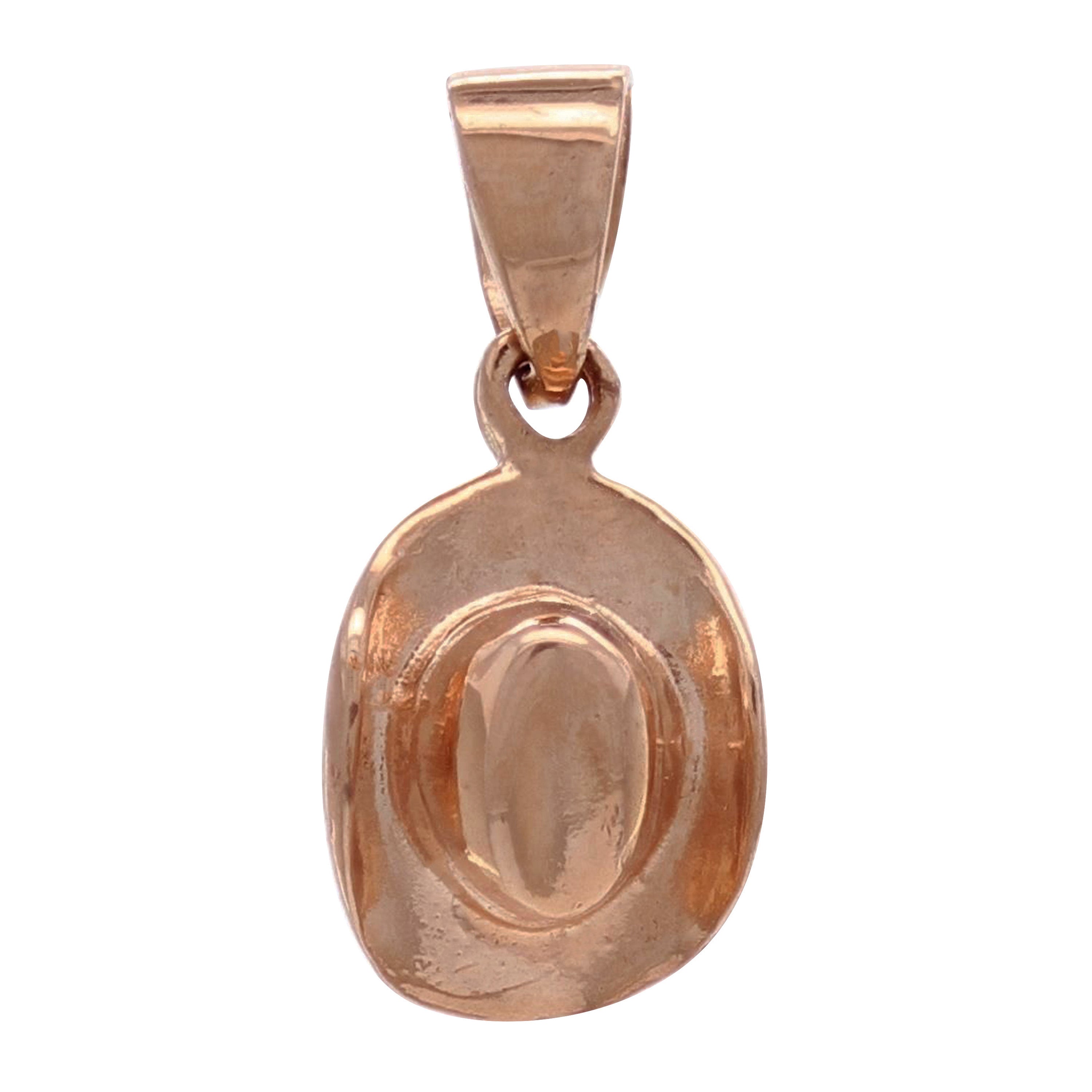 14k Yellow White or Rose Gold Rodeo Horse Cowgirl Hat Cowboy Hat Charm Pendant 1.1 grams