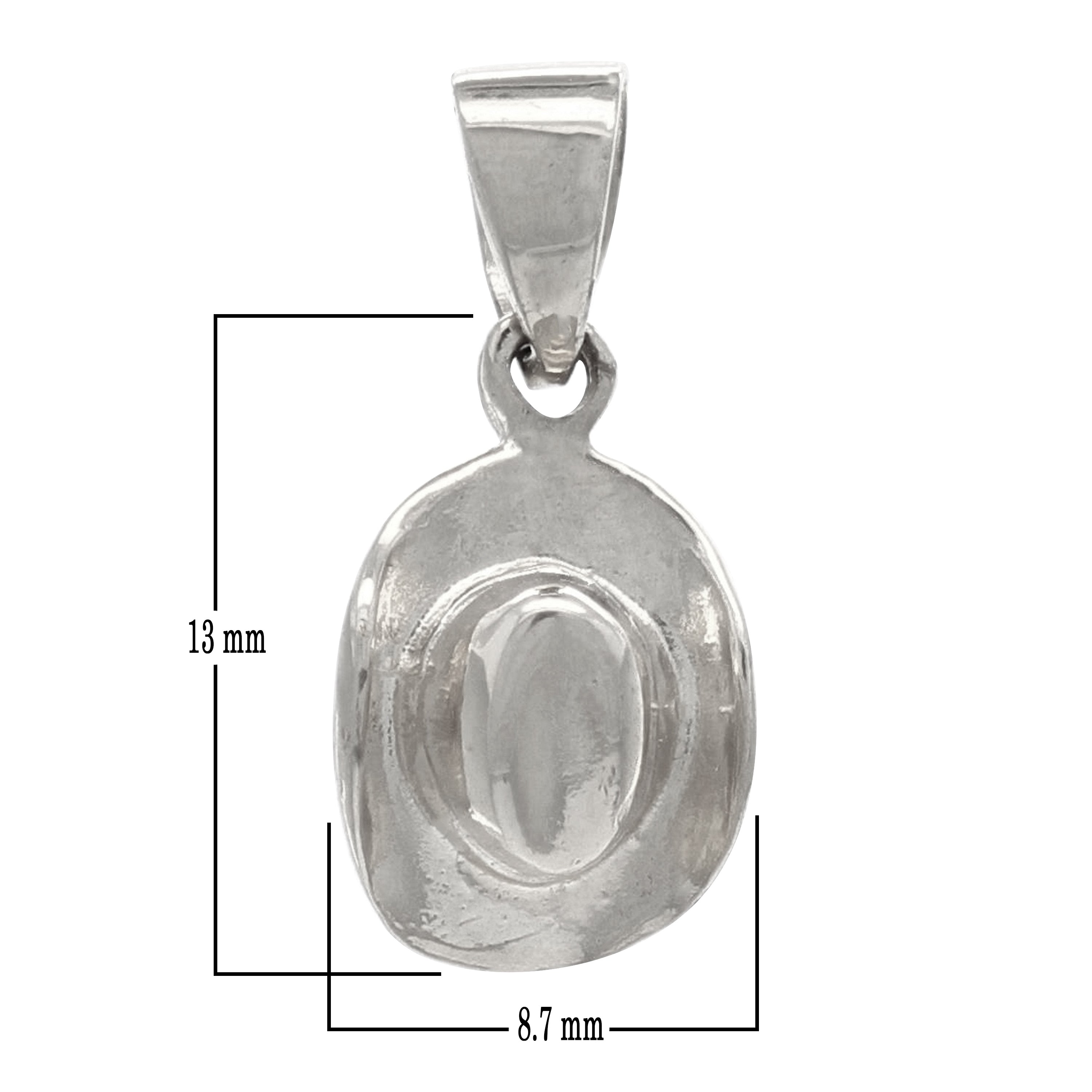 14k Yellow White or Rose Gold Rodeo Horse Cowgirl Hat Cowboy Hat Charm Pendant 1.1 grams