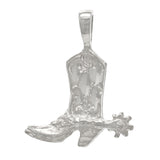 14k Yellow White or Rose Gold Western Cowgirl Boots Cowboy Boots Charm Pendant 1.3 grams