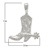 14k Yellow White or Rose Gold Western Cowgirl Boots Cowboy Boots Charm Pendant 1.3 grams