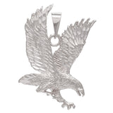 14k Yellow White or Rose Gold Diamond Cut Flying American Eagle Charm Pendant 1.6" 9.8 grams