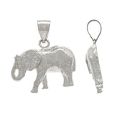 14k Yellow White or Rose Gold Solid Animal Lucky Elephant Charm Pendant 6.5 grams