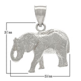 14k Yellow White or Rose Gold Solid Animal Lucky Elephant Charm Pendant 6.5 grams