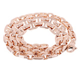 10k Yellow White or Rose Gold Handmade Mariner Link Chain Necklace 9.5mm 19" - 28"
