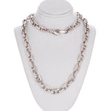 10k Yellow White or Rose Gold Handmade Mariner Link Chain Necklace 9.5mm 19" - 28"
