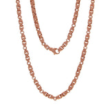 14k Yellow White or Rose Gold Handmade Fashion Link Necklace 4.5mm Various Lengths (Copy)