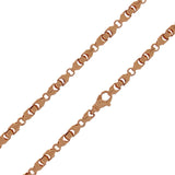 14k Yellow White or Rose Gold Handmade Fashion Link Necklace 4.5mm Various Lengths (Copy)