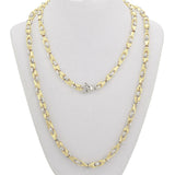14k Yellow White or Rose Gold Handmade Fashion Link Necklace 18" - 30" 5mm
