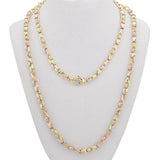 10k Yellow, White, or Rose Gold Solid Handmade Fashion Link Necklace 20" - 30" 5mm