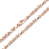 10k Yellow, White, or Rose Gold Solid Handmade Fashion Link Necklace 20" - 30" 5mm
