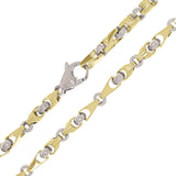 10k Yellow, White, or Rose Gold Solid Handmade Fashion Link Necklace 20" - 30" 5mm