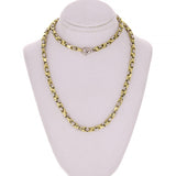 10k Yellow, White, or Rose Gold Solid Handmade Fashion Link Necklace 20" - 30" 5mm