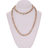 10k Yellow, White, or Rose Gold Solid Handmade Fashion Link Necklace 20" - 30" 5mm