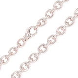 14k Yellow White or Rose Gold Handmade Fashion Link Necklace 8mm