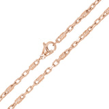 14k Yellow White or Rose Gold Handmade Fashion Link Necklace 24" 3.2mm 26.6 grams