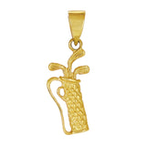 14k Yellow White or Rose Gold Solid Golf Ball Golf Charm Pendant 1.3 grams