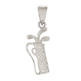 14k Yellow White or Rose Gold Solid Golf Ball Golf Charm Pendant 1.3 grams