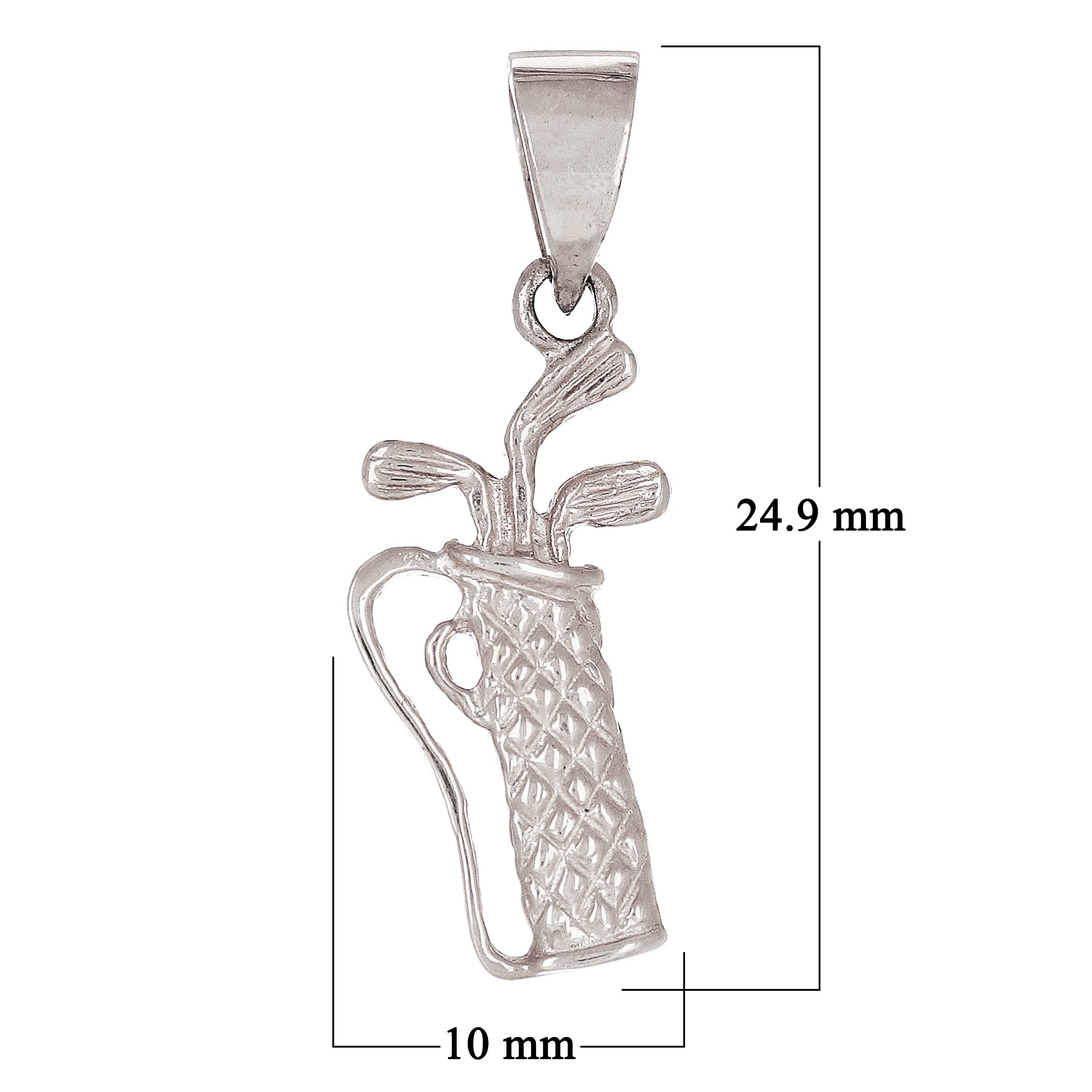 14k Yellow White or Rose Gold Solid Golf Ball Golf Charm Pendant 1.3 grams