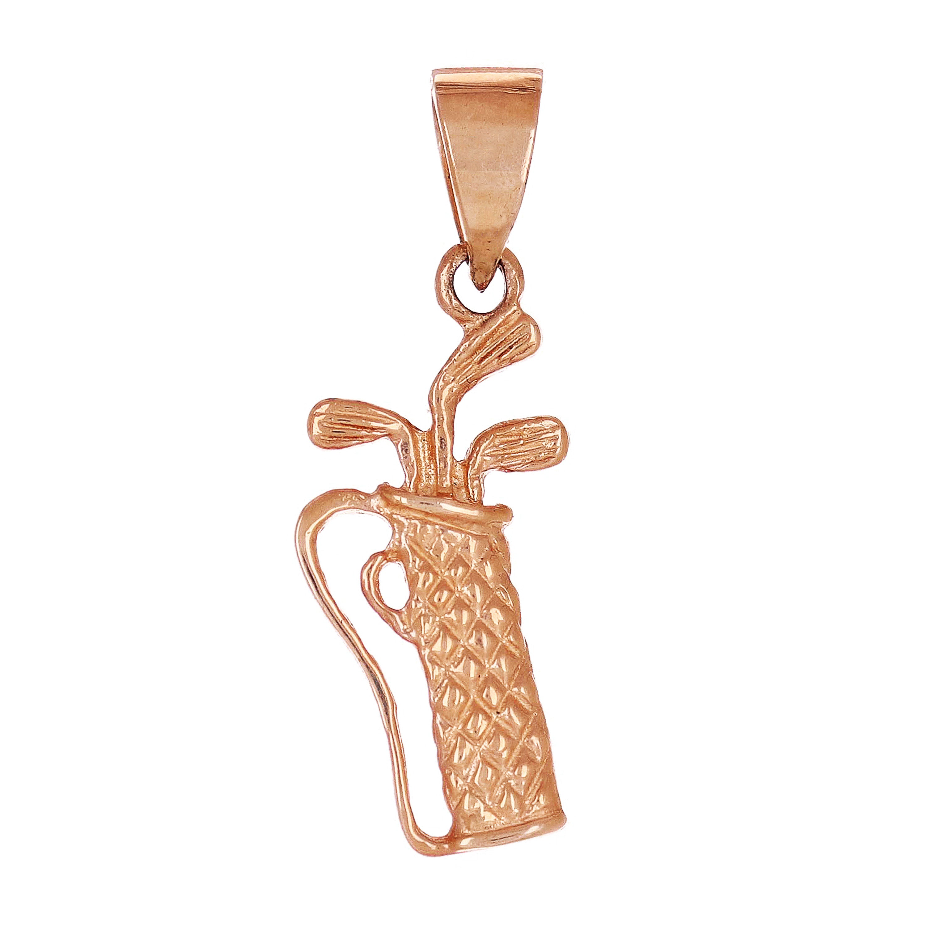 14k Yellow White or Rose Gold Solid Golf Ball Golf Charm Pendant 1.3 grams