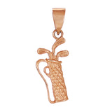 14k Yellow White or Rose Gold Solid Golf Ball Golf Charm Pendant 1.3 grams