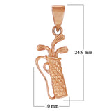 14k Yellow White or Rose Gold Solid Golf Ball Golf Charm Pendant 1.3 grams