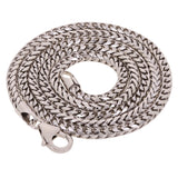 Italian 14k White Gold Solid Diamond Cut Franco Chain Necklace 18" - 26" 2.7mm