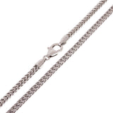Italian 14k White Gold Solid Diamond Cut Franco Chain Necklace 18" - 26" 2.7mm
