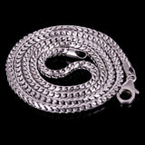 Italian 14k White Gold Solid Diamond Cut Franco Chain Necklace 18" - 26" 2.7mm