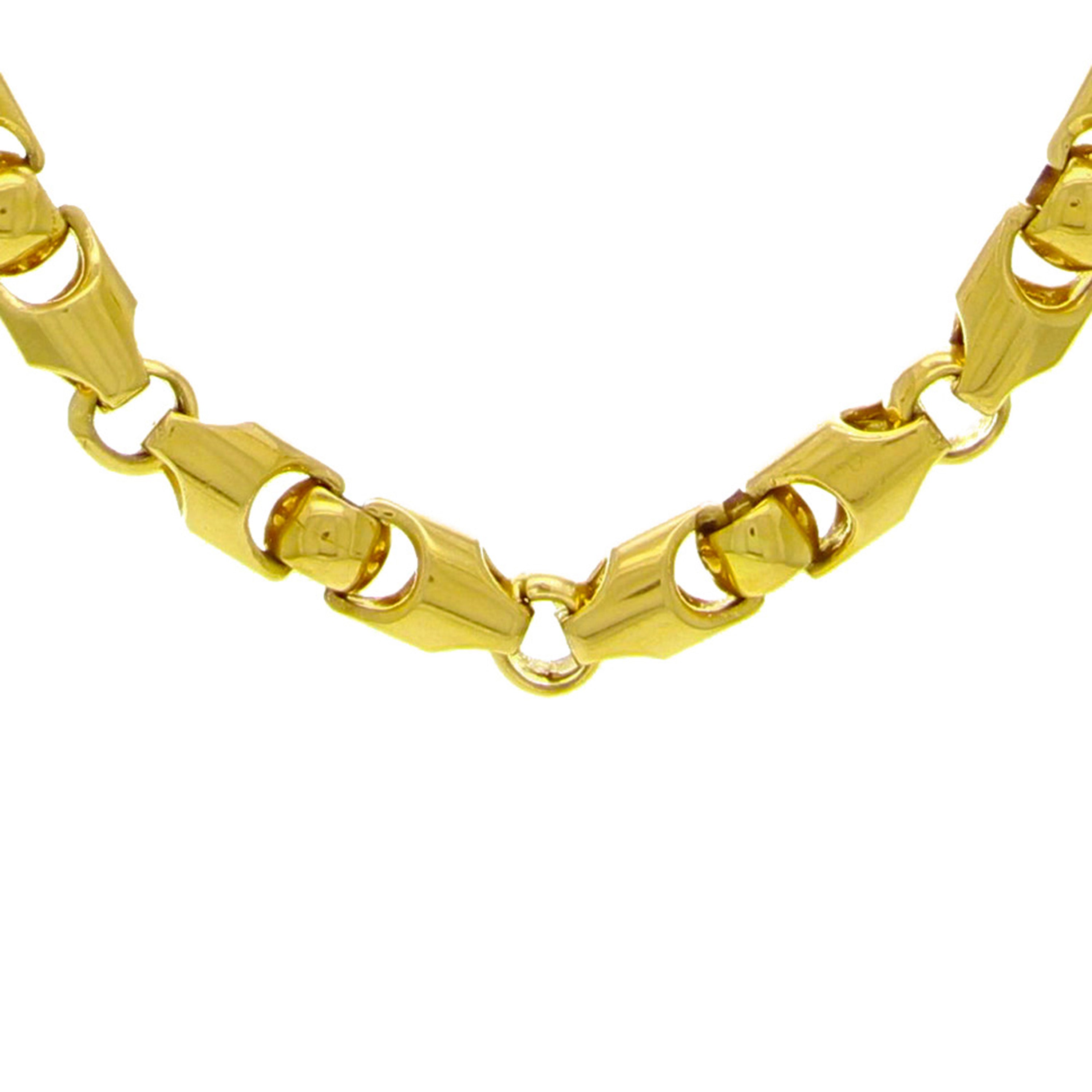 14k Yellow White or Rose Gold Handmade Fashion Link Necklace 4.5mm Various Lengths (Copy)