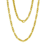 14k Yellow White or Rose Gold Handmade Fashion Link Necklace 4.5mm Various Lengths (Copy)