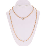 14k Yellow White or Rose Gold Handmade Fashion Link Necklace 18" 3mm 18 grams