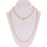 14k Yellow White or Rose Gold Handmade Fashion Link Necklace 18" 3mm 18 grams