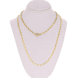 14k Yellow White or Rose Gold Handmade Fashion Link Necklace 18" 3mm
