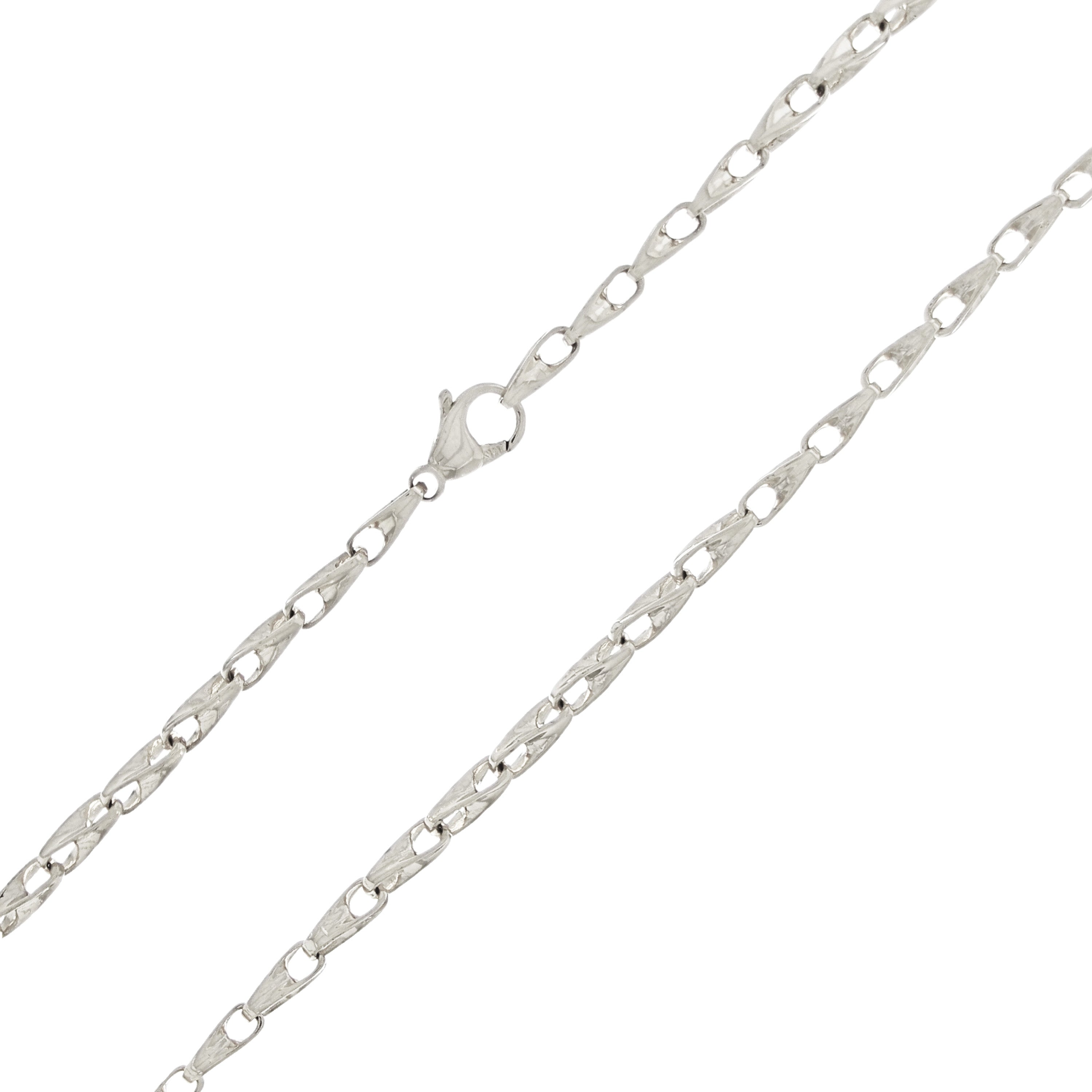 Men's 14k Yellow White or Rose Gold Handmade Fashion Link Necklace 3.75mm Various Sizes