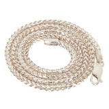 Italian 14k White Gold Solid Diamond Cut Franco Chain Necklace 20" - 26" 3.5mm