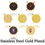 10k Yellow Gold Nugget Link Geneve Wrist Watch Adjustable 7.5-8" 50 grams