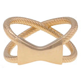 14k Yellow White or Rose Gold Criss Cross Rope Ring Size 4.5