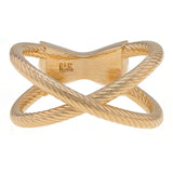 14k Yellow White or Rose Gold Criss Cross Rope Ring Size 4.5