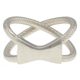 14k Yellow White or Rose Gold Criss Cross Rope Ring Size 4.5
