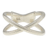 14k Yellow White or Rose Gold Criss Cross Rope Ring Size 4.5