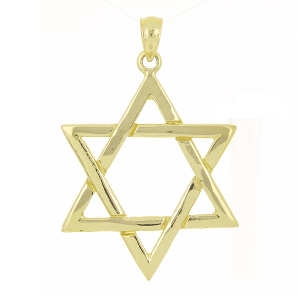 14k Yellow Gold Jewish Star of David Charm Pendant 4.2 grams - Yellow