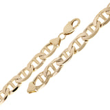 10k Yellow Gold Solid Concave Mariner Gucci Chain Bracelet 7.5" 12mm 37.5 grams - 7.5"