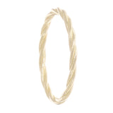 14k Yellow Gold Twisted Rope Textured Finish Stackable Ring Band Size 5 - Yellow