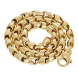14k Yellow Gold Solid Handmade Bullet Link Necklace 20" 5.5mm 59 grams - 20" 59 grams
