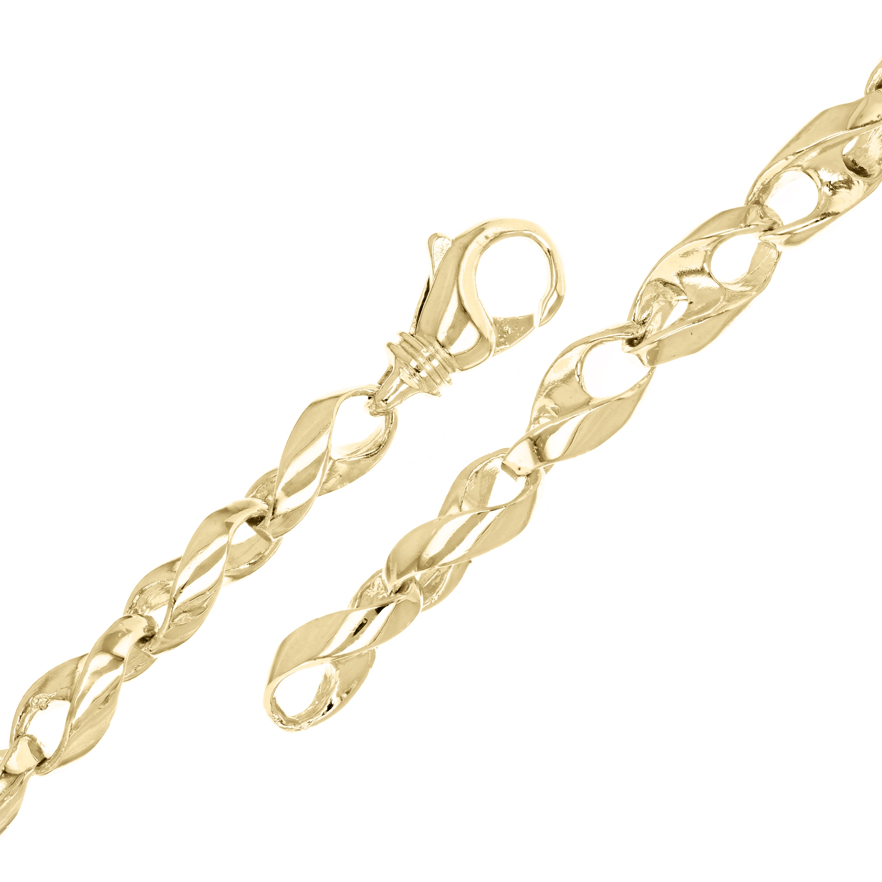 10k Yellow Gold Solid Handmade Fashion Link Bracelet 7" 5.8mm 21.5 grams - 7" 21.5 grams