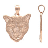 14k Rose Gold Mountain Lion Cougar Puma Panther Charm Pendant 4.4 grams - Rose