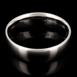 14k White Gold Comfort Fit Plain Wedding Band Ring 5mm Size 13 - White,5mm Ring Size 13